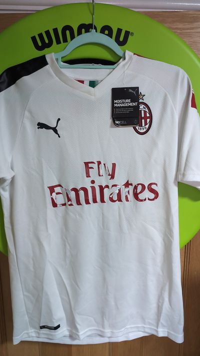 Ac Milan Puma White Football Jersey With Ac Milan Logo