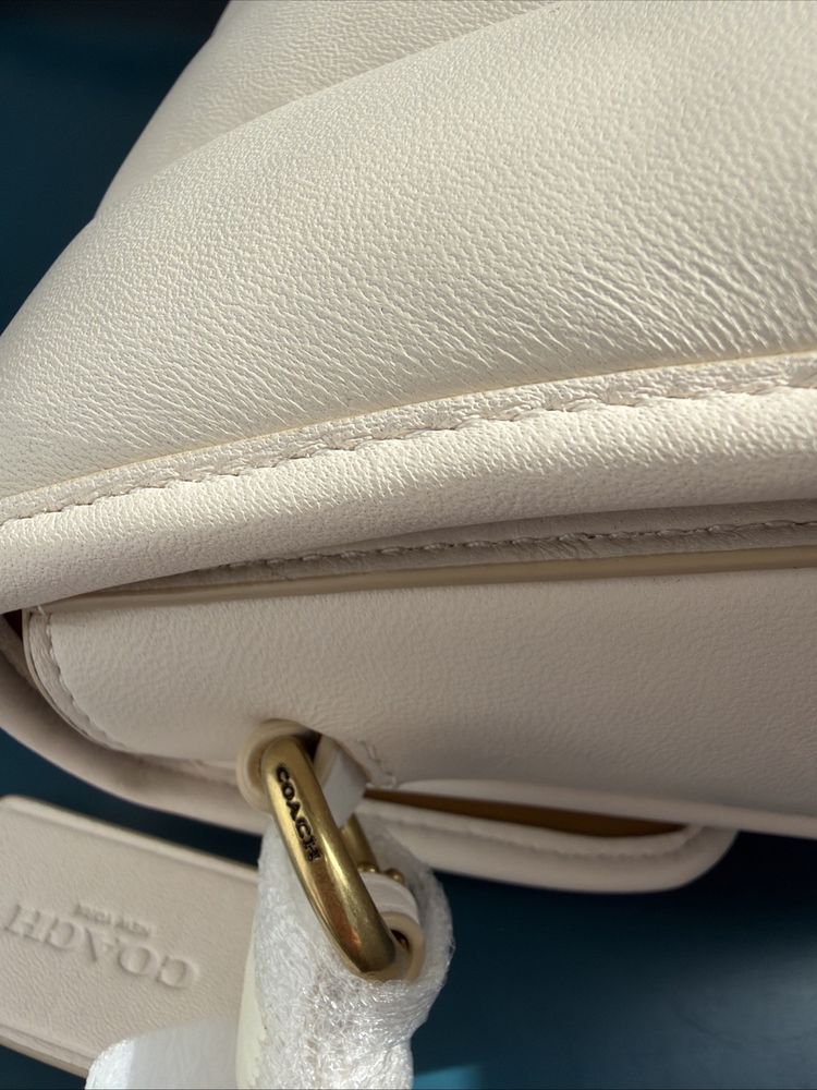 351 Coach Chalk Ivory Quilted Nappa Leather Studio Shoulder Bag C7725 BNIB image 10