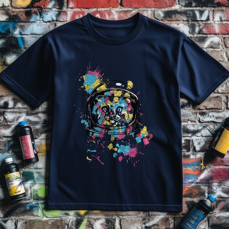 Cat Space Paint t-shirt - 3