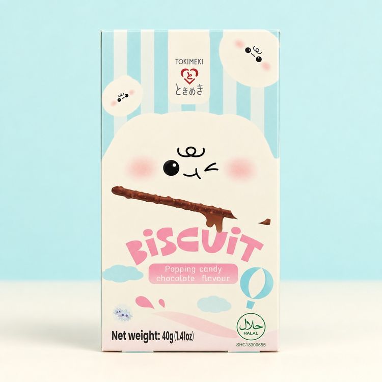 Tokimeki Biscuit Popping Candy Chocolate Flavour obraz 1