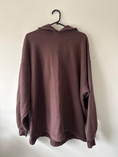 Essentials Fear Of God Brown Hoodie Large