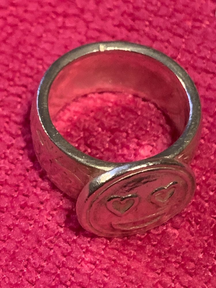 Sterling silver emoji ring  2
