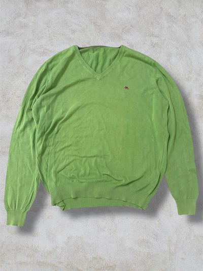 Etro Green V-Neck Sweater