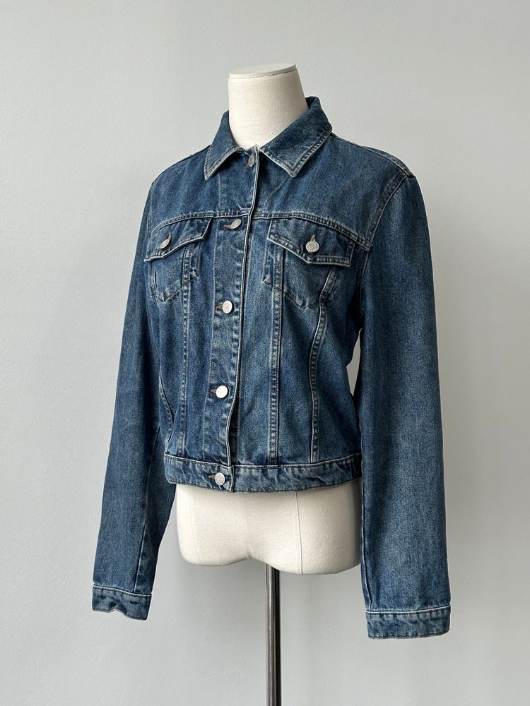 Armani Jeans 2000s Logo Denim Jacket - S image 1