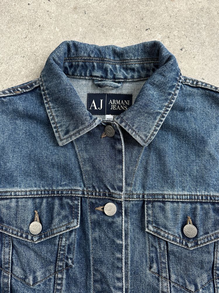 Armani Jeans 2000s Logo Denim Jacket - S obraz 7