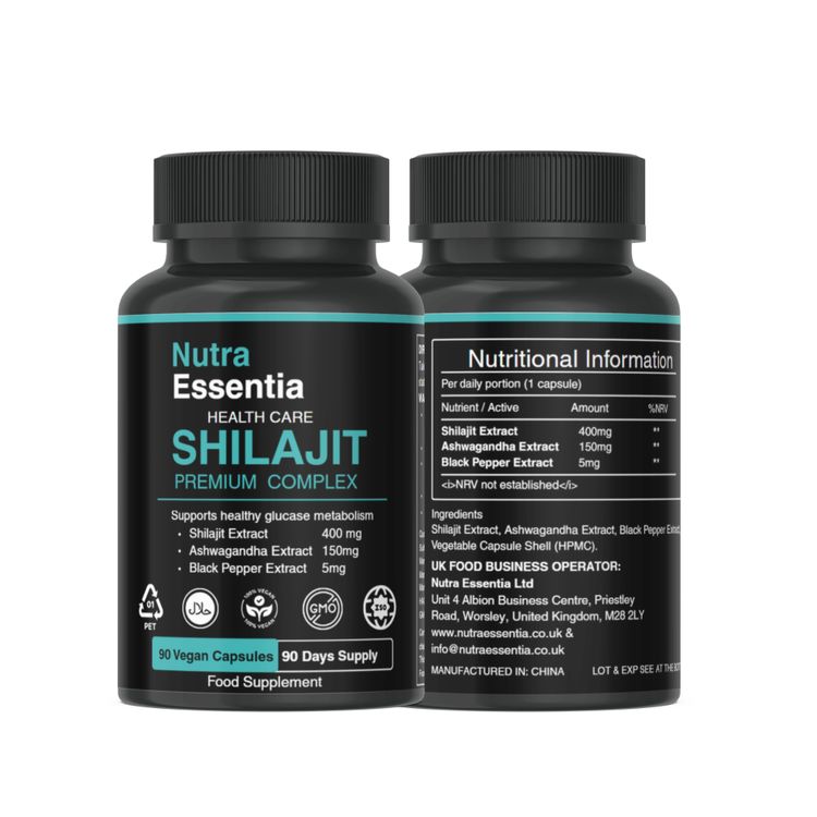 Nutra Essentia Shilajit Premium Complex Vegan Capsules obraz 2