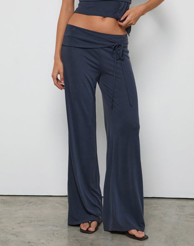 Motel MOTEL - Donata Trouser - Ocean Storm with Belt product image