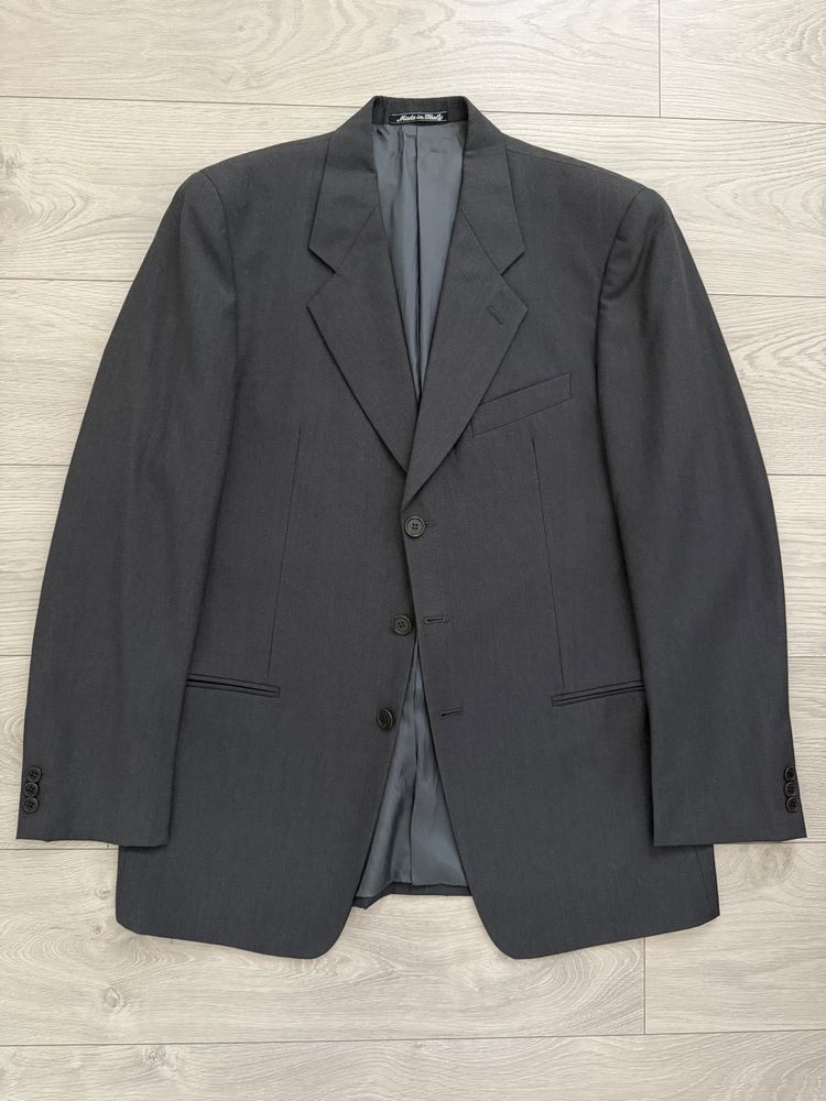Giorgio Armani 1980s 3B Wool Sport Jacket Blazer Charcoal Grey - Size L image 10