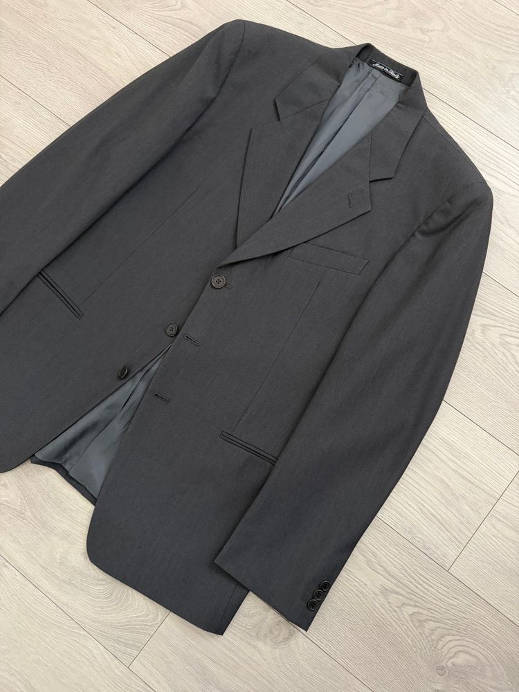 Giorgio Armani 1980s 3B Wool Sport Jacket Blazer Charcoal Grey - Size L image 9