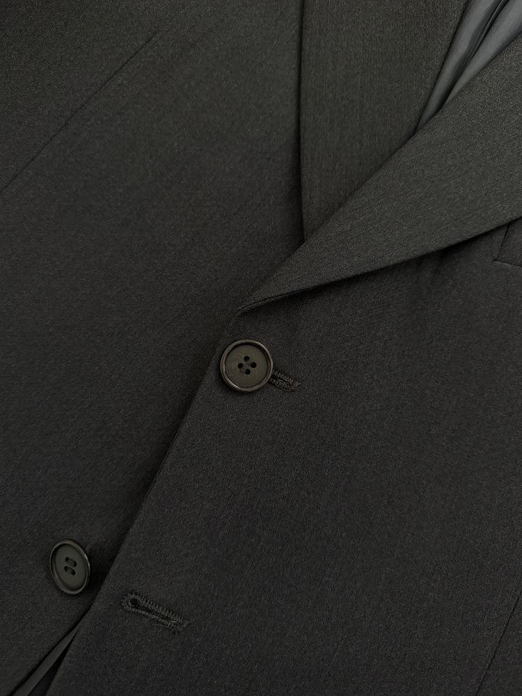 Giorgio Armani 1980s 3B Wool Sport Jacket Blazer Charcoal Grey - Size L image 7