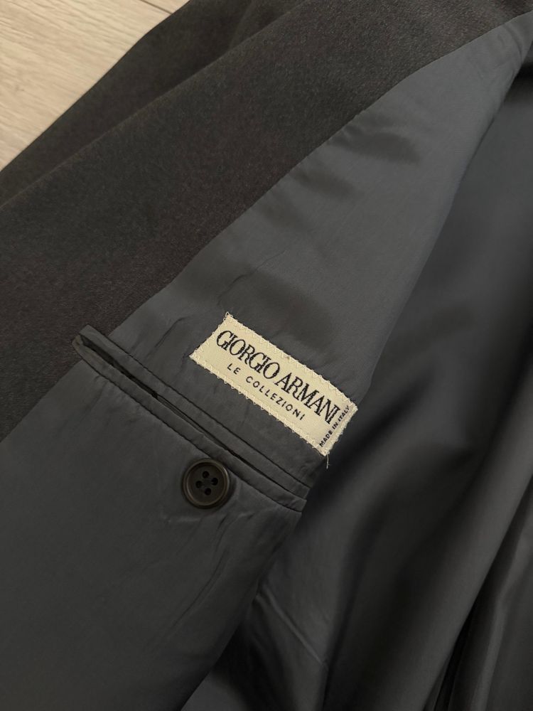 Giorgio Armani 1980s 3B Wool Sport Jacket Blazer Charcoal Grey - Size L image 5