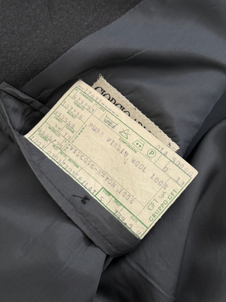 Giorgio Armani 1980s 3B Wool Sport Jacket Blazer Charcoal Grey - Size L image 8