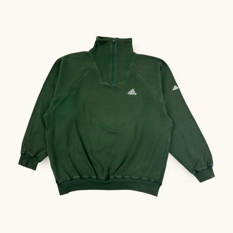 Adidas Green 90s 1/4 Zip Adidas Sweatshirt (L) product image