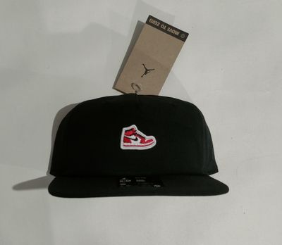 Jordan Black Cap With Red Sneaker Patch