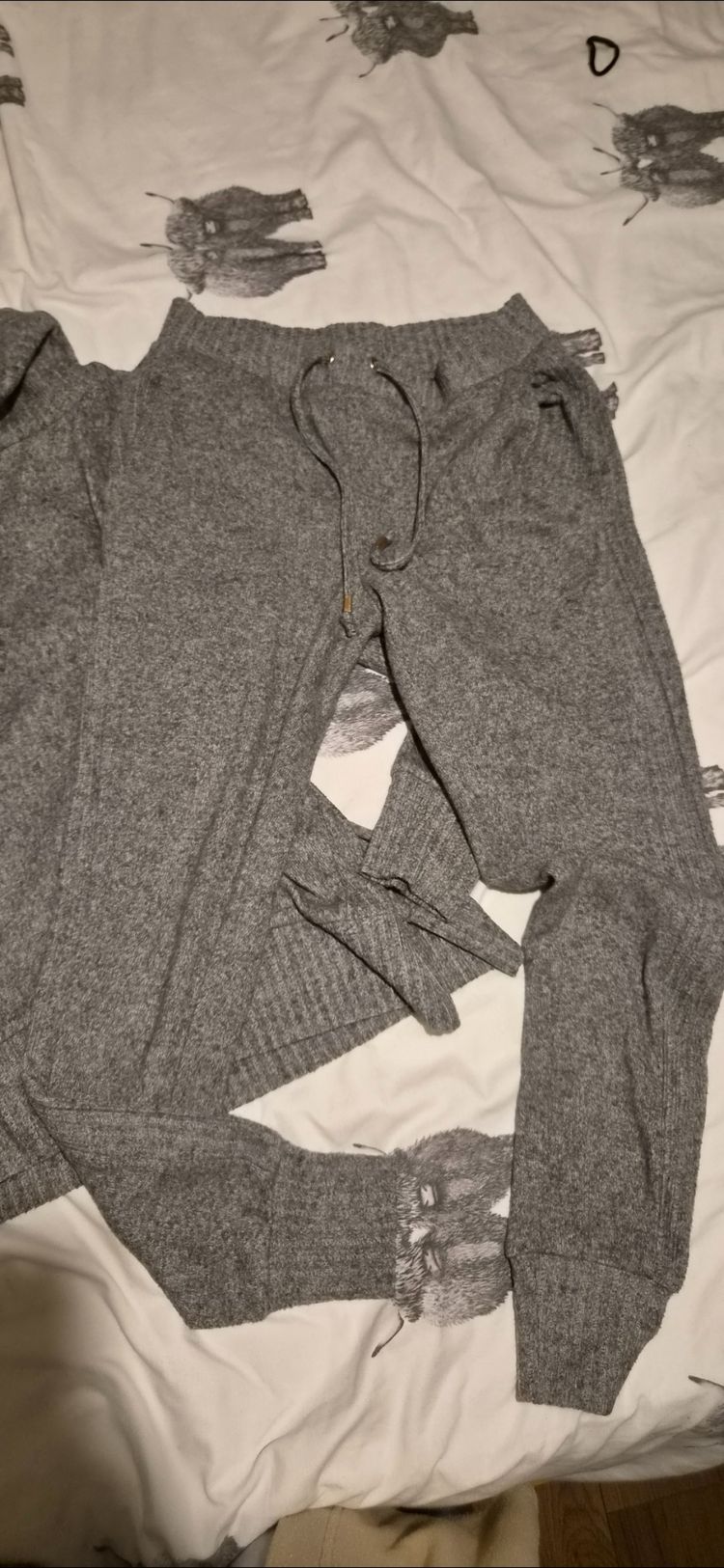 Grey Knitted Sweater And Joggers lounge Set size 8 image 4