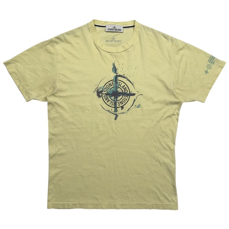 S/S 21 Stone Island Marble One Print T-Shirt - Light Yellow image 1