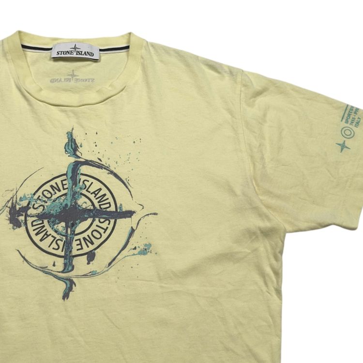 S/S 21 Stone Island Marble One Print T-Shirt - Light Yellow image 5