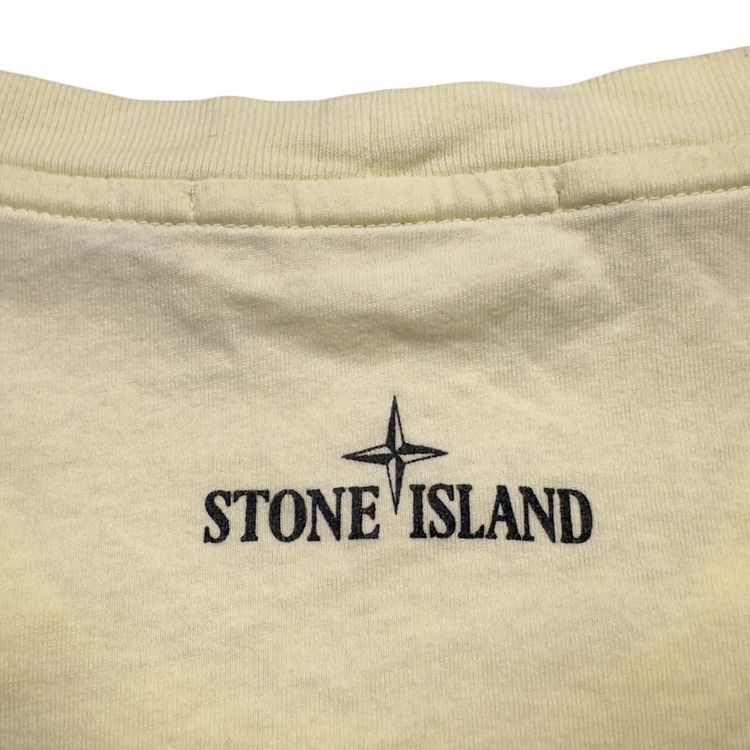 S/S 21 Stone Island Marble One Print T-Shirt - Light Yellow image 3