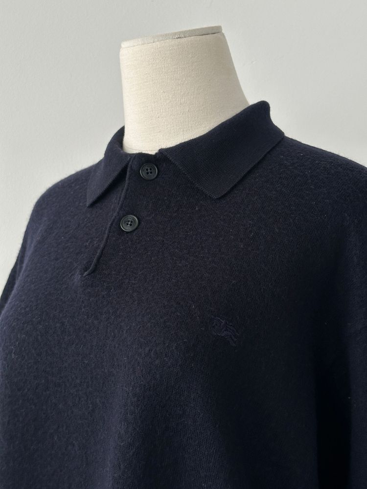 Burberry London 1990s Pure Wool Boxy Polo Jumper - M-L image 2