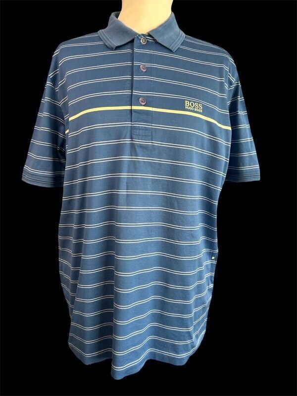 gentlemensresale Pre Loved -Boss Hugo Boss white hoop polo shirt (PL340) product image