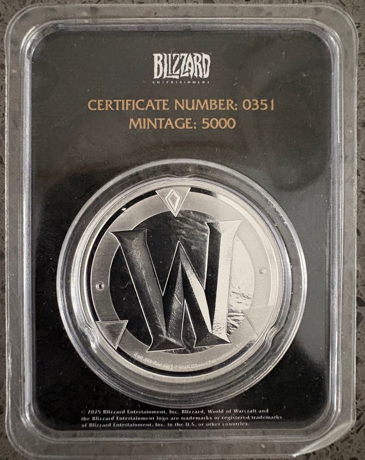 World Of Warcraft Wow Token 1Oz Silver Round 2