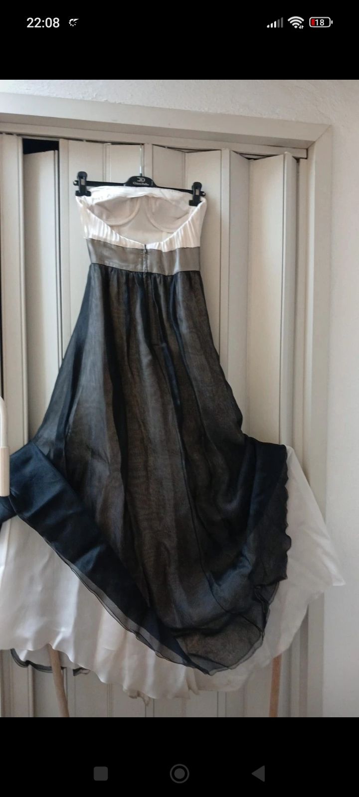 Other Black And White Evening Gown With Sheer Overlay And Embellished Toptelier nino lettieri product image