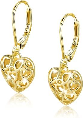 Immagine di Gold Heart-Shaped Earrings 1