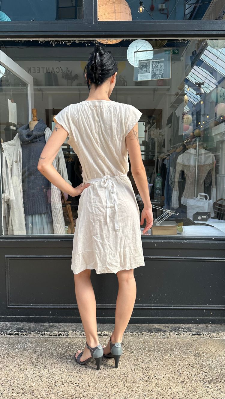 All saints cream wrap dress image 2