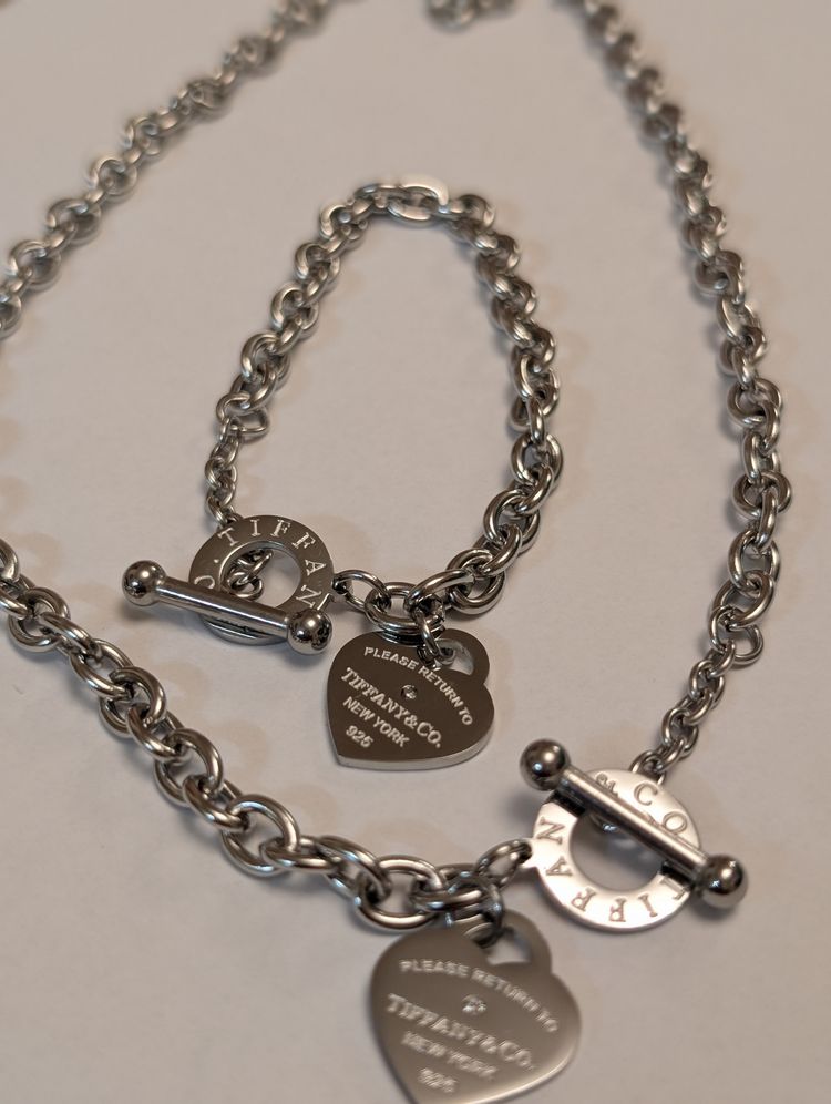 Immagine di  Silver Chain Necklace And Bracelet Set 3