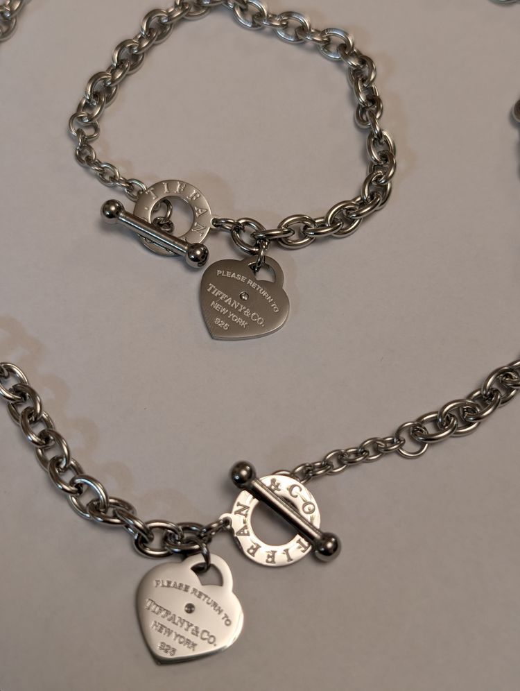 Immagine di  Silver Chain Necklace And Bracelet Set 2