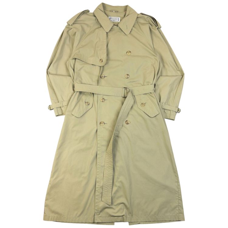 Immagine di Vintage 80s YSL Yves Saint Laurent Belt Waist Trench Jacket Size XL 1