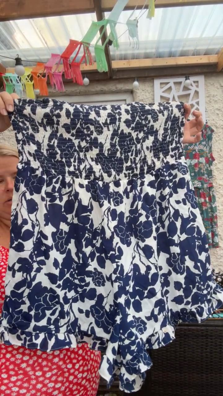 Kimchi Blue blue and white playsuit  product image