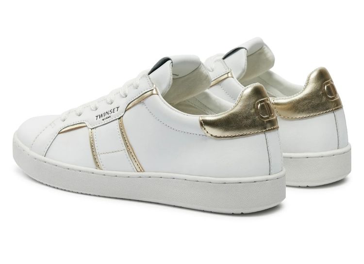Twinset White And Gold Sneakers image 3