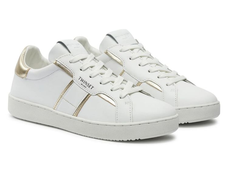 Twinset White And Gold Sneakers image 2