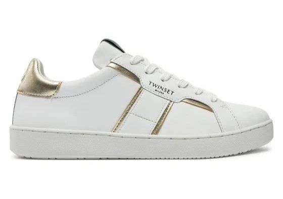 Twinset Twinset White And Gold Sneakers product image