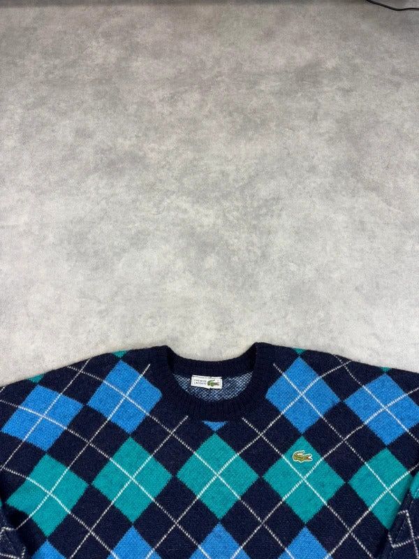 Vintage Lacoste harlequin check knit jumper image 7