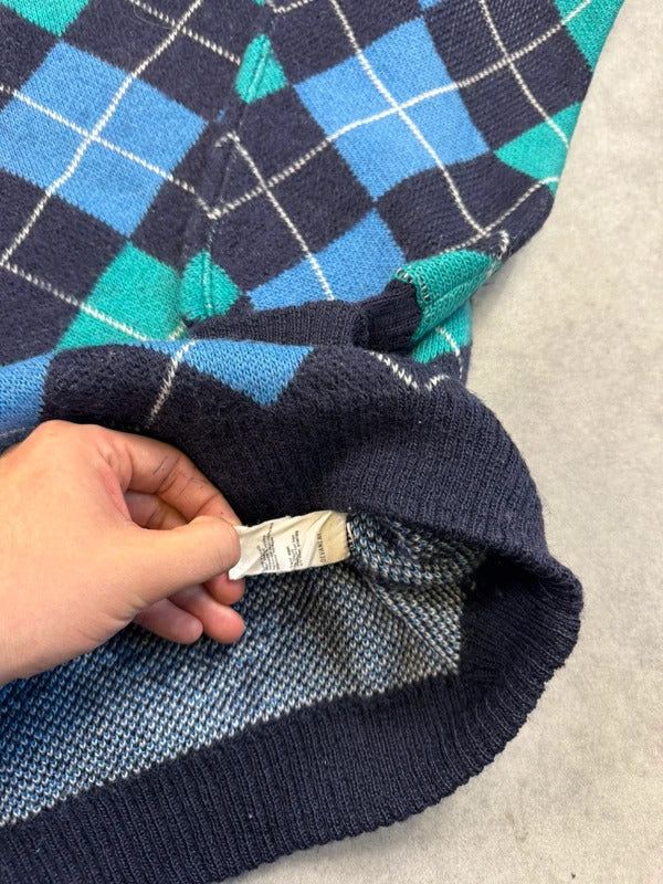 Vintage Lacoste harlequin check knit jumper image 8