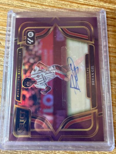 Bryan Gil Auto /49 Panini Select 2025-26 Purple Prizm Girona