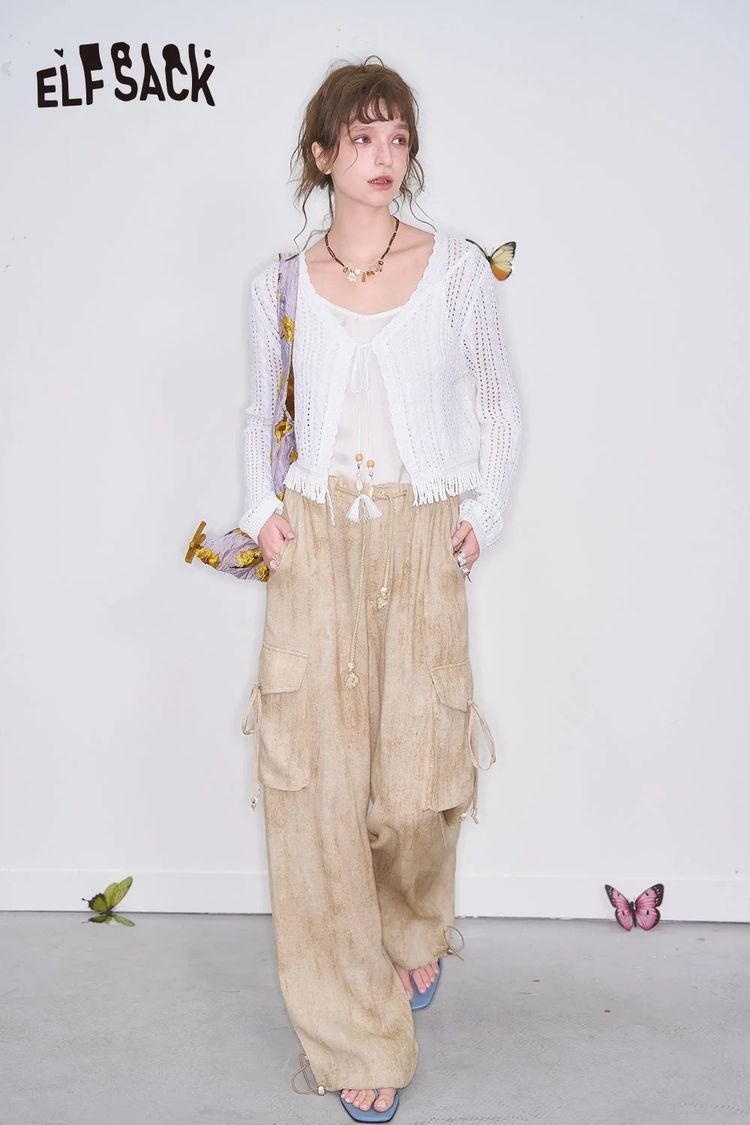 Beige Cargo Pants imagen 2