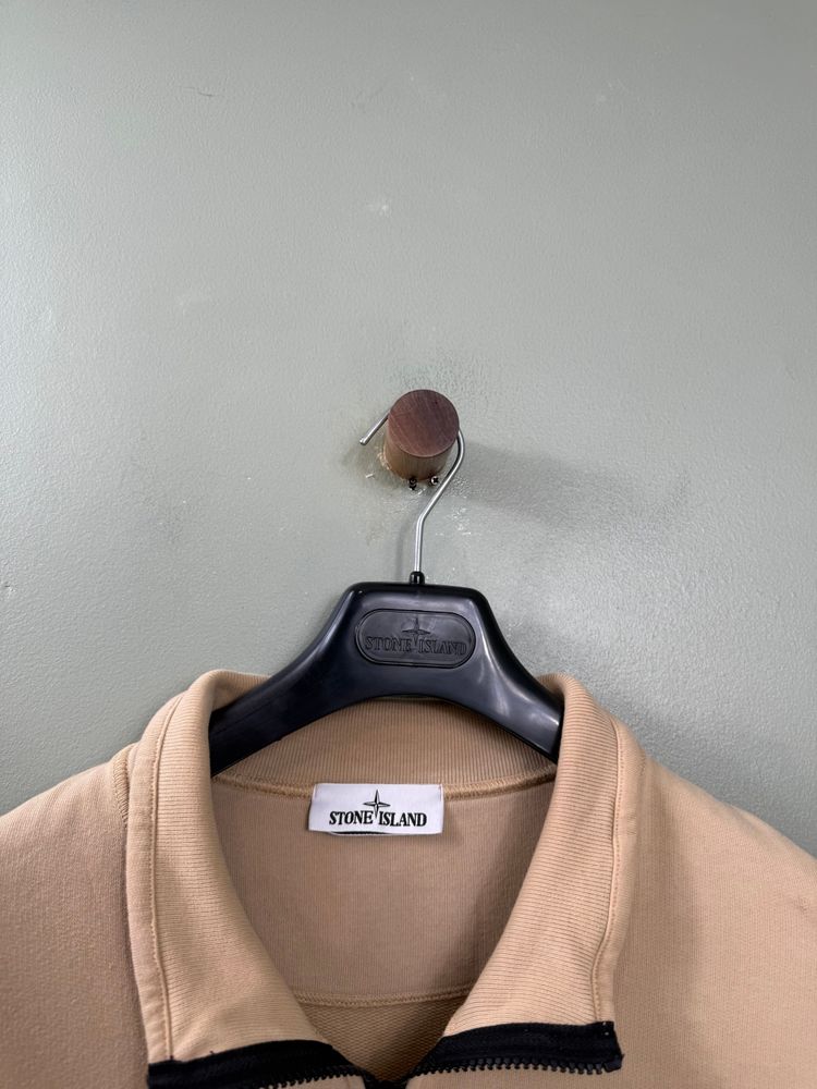 Stone Island Beige 1/4 Zip Jumper 2
