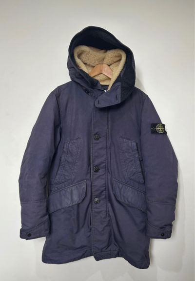 Stone Island David TC Down Parka With Shearing Lined Hood