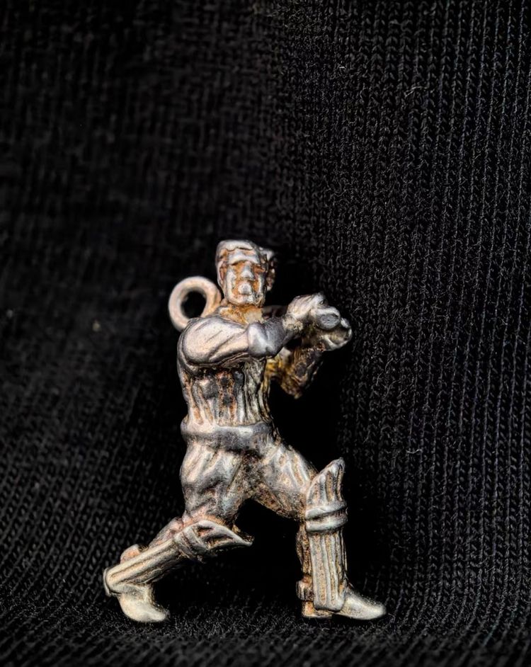 Cricket Player Charm Pendant image 1