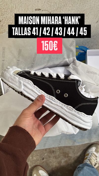Maison Mihara Hank Black Sneakers
