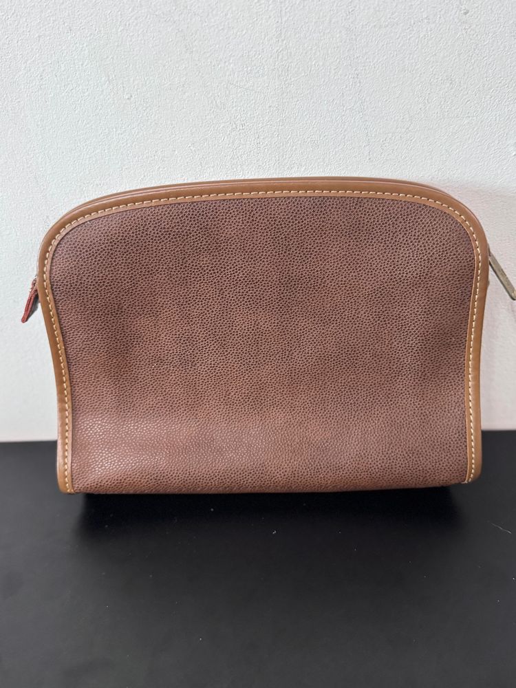Lancel brown leather pouch bag 2