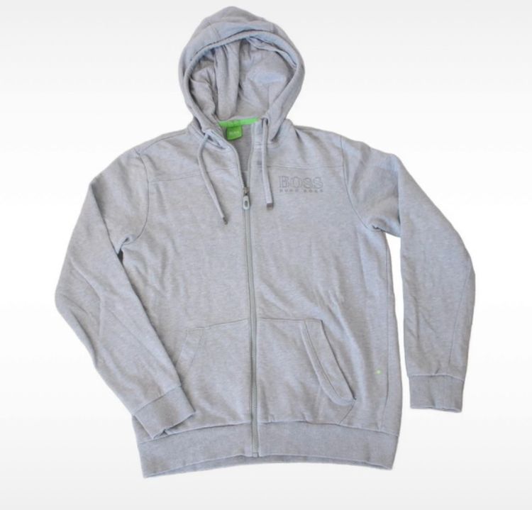 BOSS BOSS Hugo Boss grey zip-up hoodie product image
