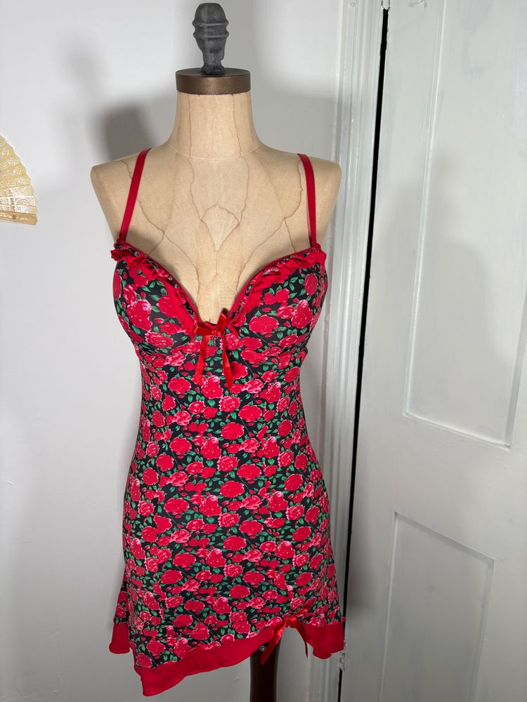 Other Y2K Floral Lingerie  Slip Dress Babydoll Dress product image
