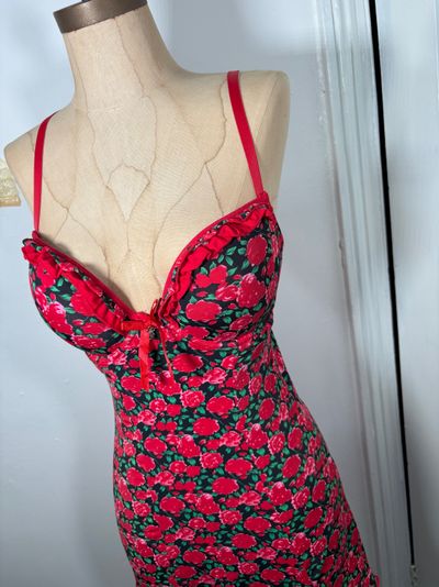 Y2K Floral Lingerie Slip Dress Babydoll Dress 4