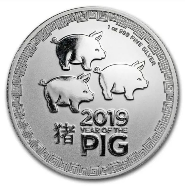 2019 Year Of The Pig Silver Coin