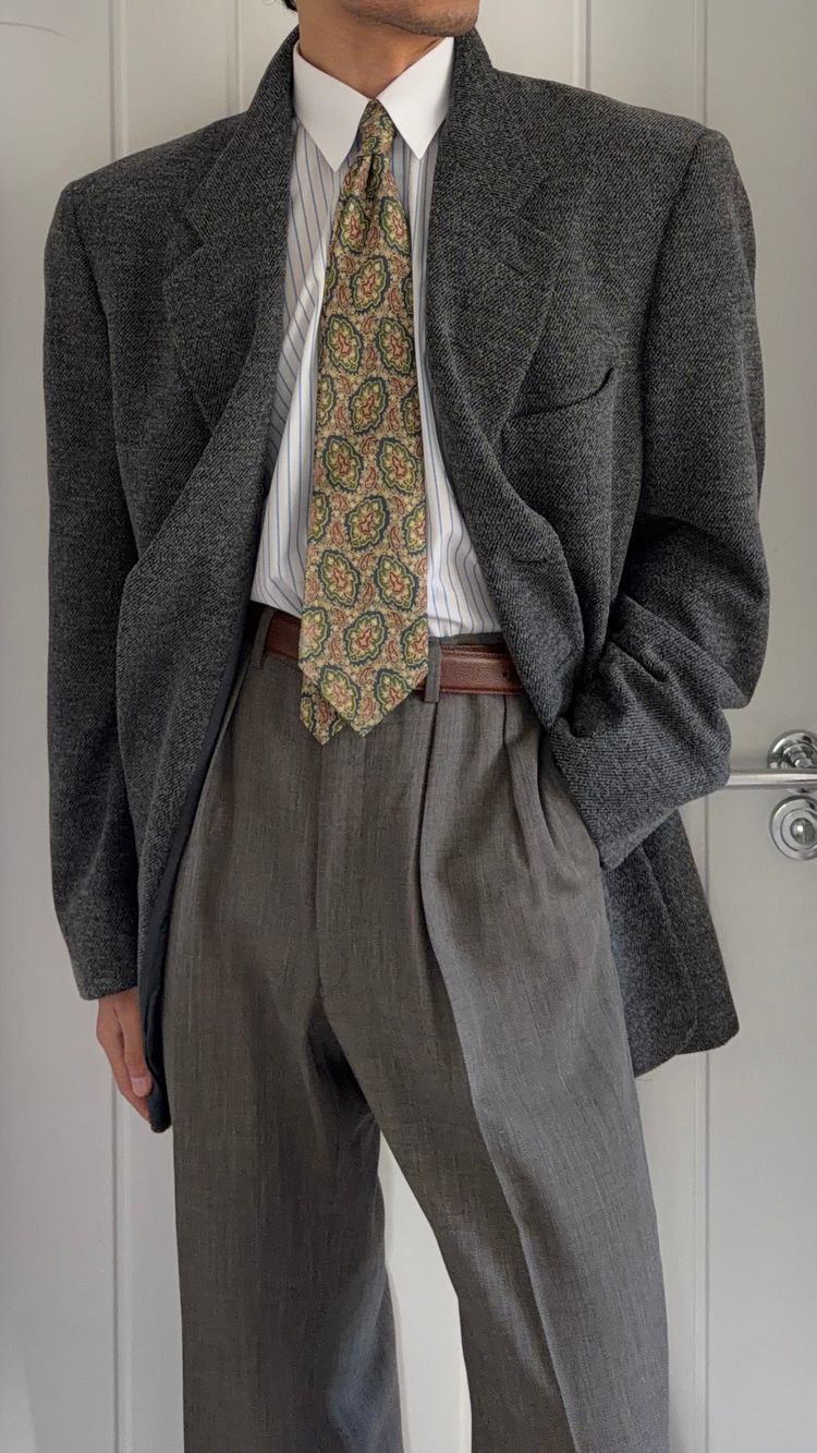 Giorgio Armani 1980s 3B Textured Wool Nylon Sport Jacket Blazer - Size XXL