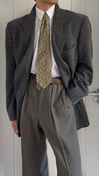Giorgio Armani 1980s 3B Textured Wool Nylon Sport Jacket Blazer - Size XXL